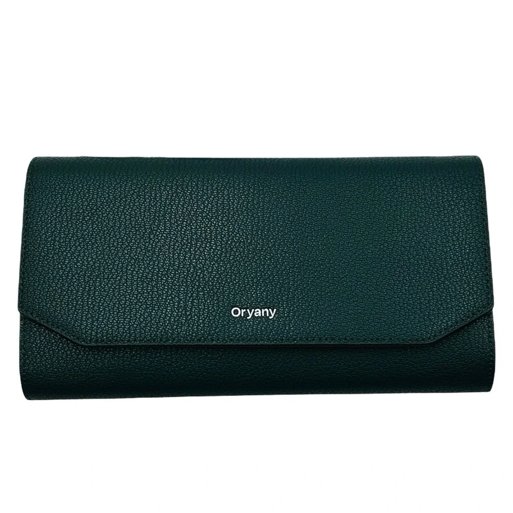 ORYANY Women's Leather Mandy Gift Set Crossbody & Removable Card Case Deep Green